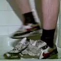 Stomping Nike BW in the shower